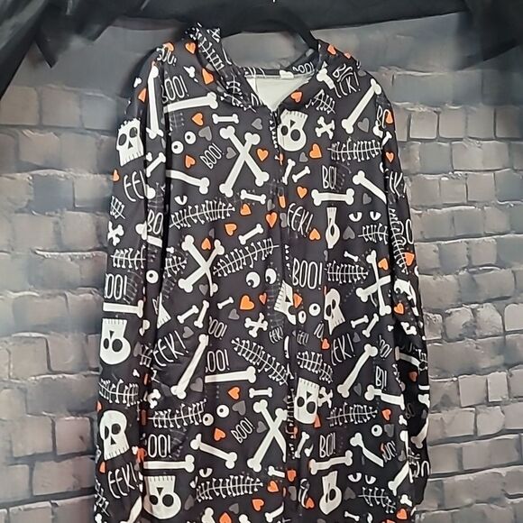 Halloween Hooded Onesie Pajamas Men's Size Medium - Picture 3 of 7